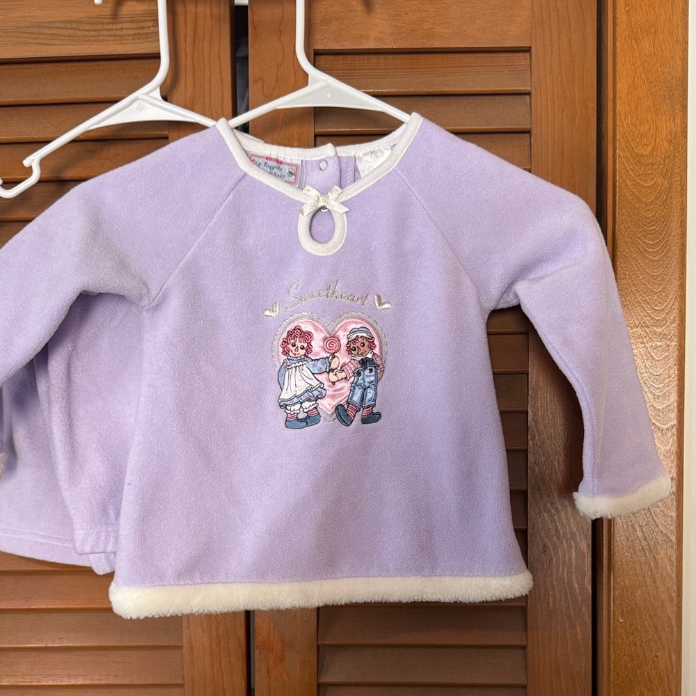 Purple Fleece Raggedy Ann & Andy Set